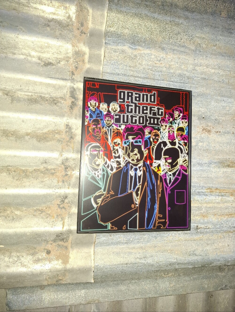 Neon GTA 3 Grand Theft Auto 3 Poster Framed Art Print By Neon Nicho
